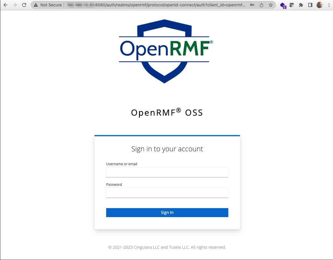 Step 7 - log into OpenRMF OSS
